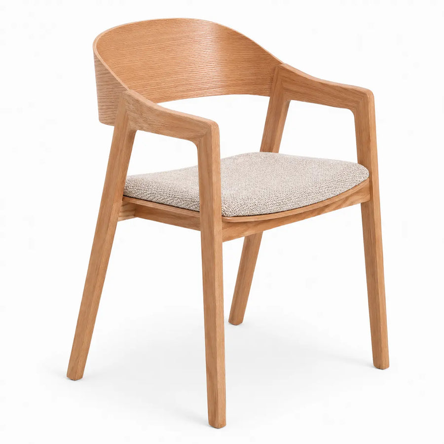 Fauteuil Ramsey — fauteuil de restaurant à dossier incurvé et accoudoirs arrondis