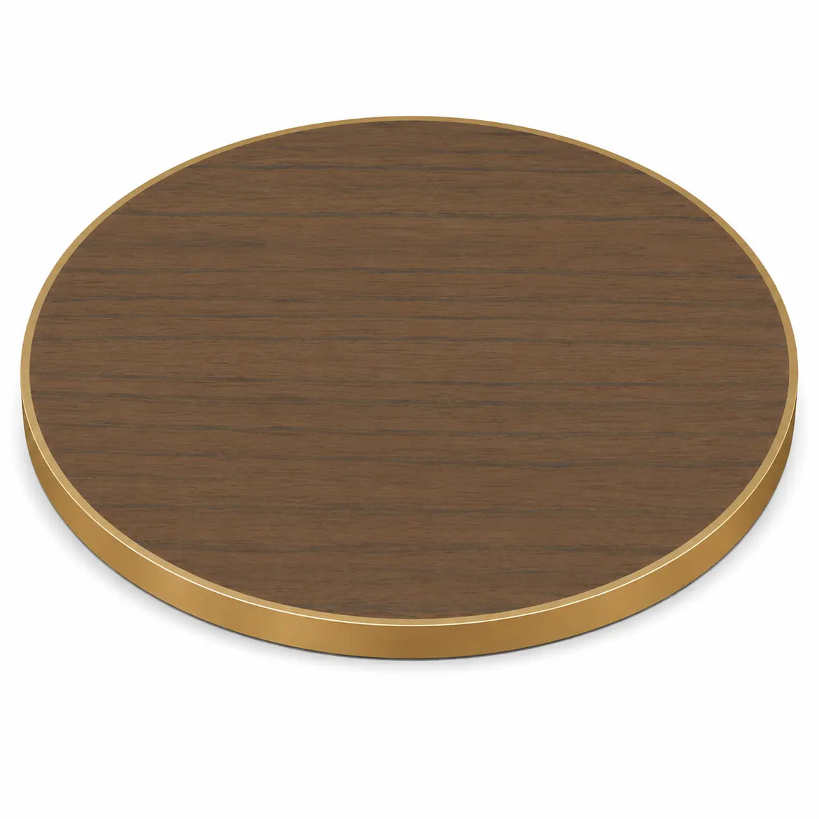 Plateau de table Capri rond – Chant laiton bakélisé