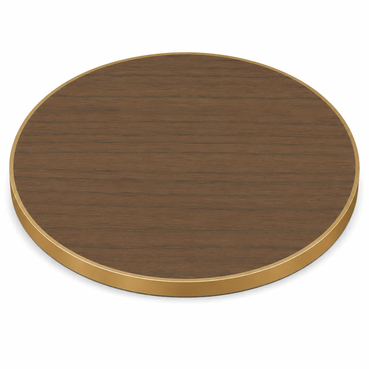 Plateau de table Capri rond – Chant laiton bakélisé