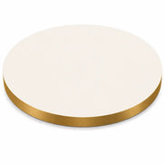 Plateau de table Capri rond – Chant PVC effet laiton