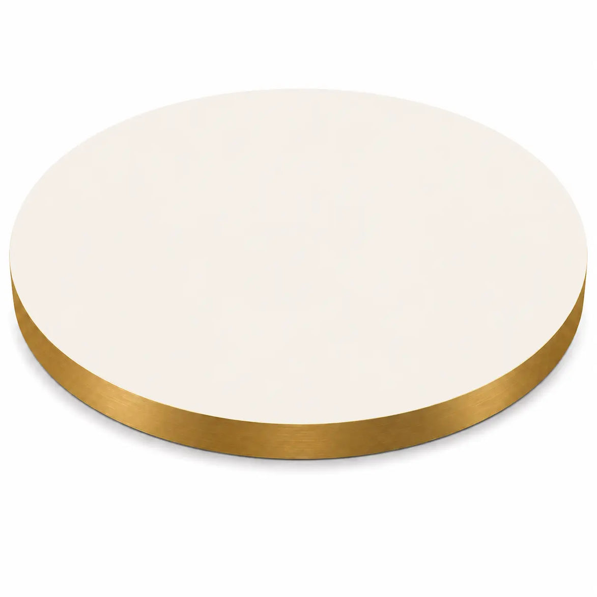 Plateau de table Capri rond – Chant PVC effet laiton