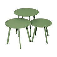 Lot de 3 tables basses Massaï Ø40, Ø45 et Ø50 cm
