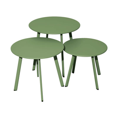 Lot de 3 tables basses Massaï Ø40, Ø45 et Ø50 cm