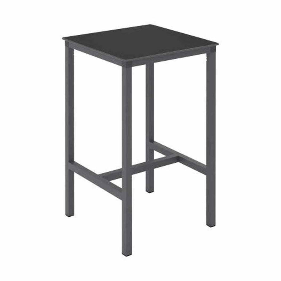Table Urban — mange-debout de terrasse aluminium laqué à plateau compact