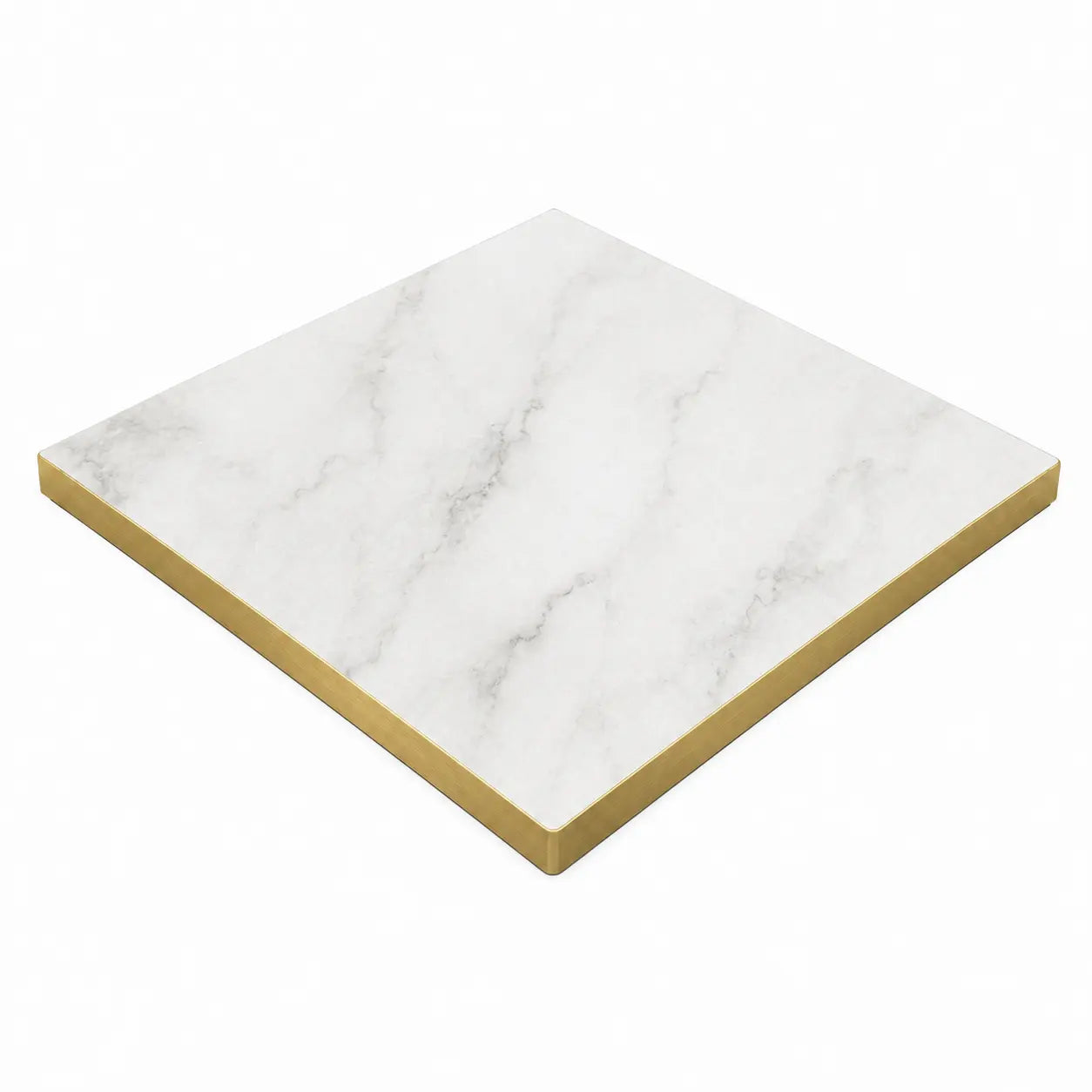 Plateau de table Capri carré – Chant PVC effet laiton