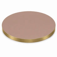 Plateau de table Capri rond – Chant PVC effet laiton
