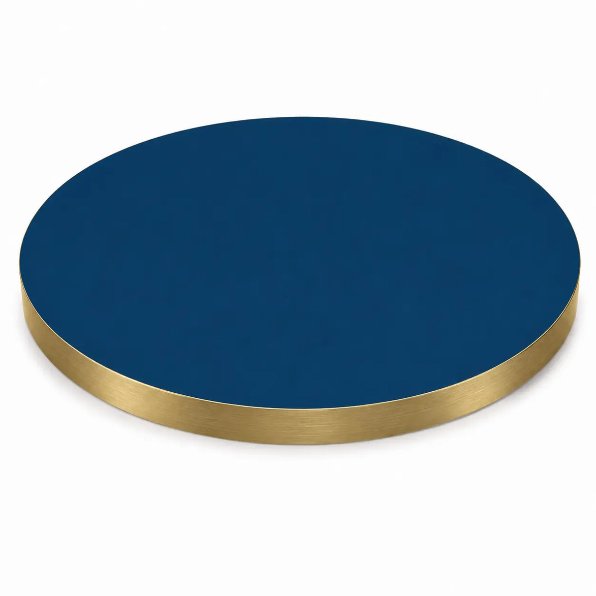 Plateau de table Capri rond – Chant PVC effet laiton
