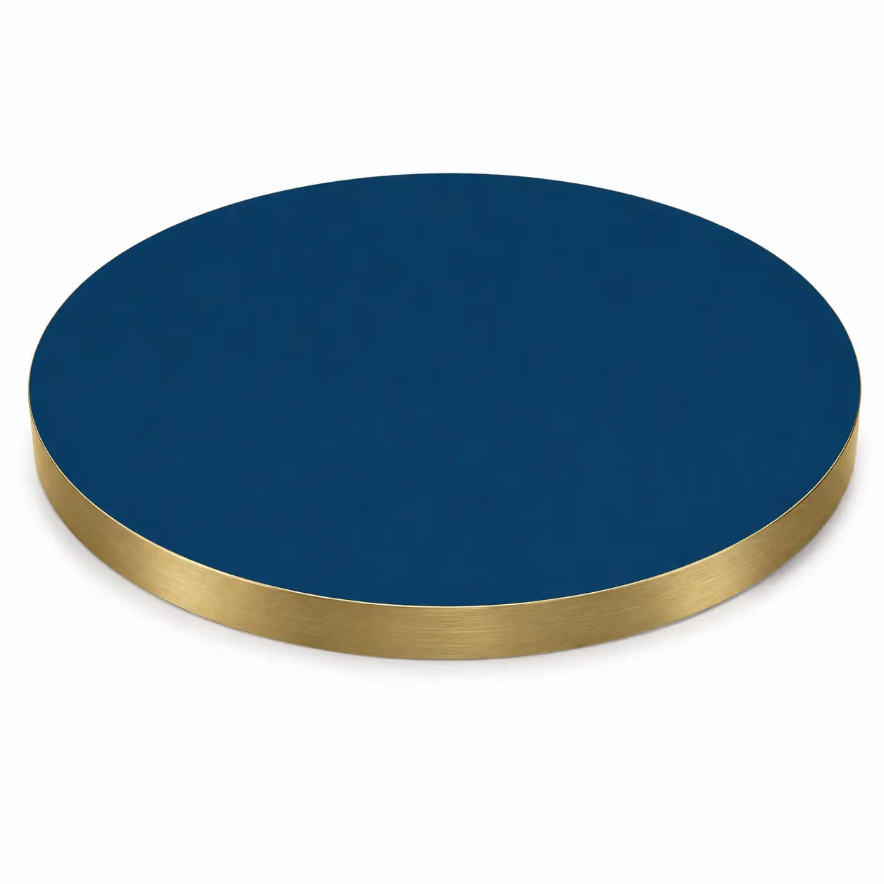 Plateau de table Capri rond – Chant PVC effet laiton