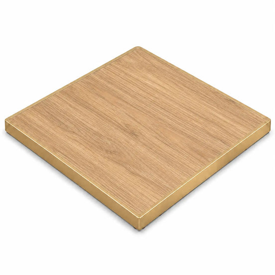 Plateau de table Capri carré – Chant laiton bakélisé