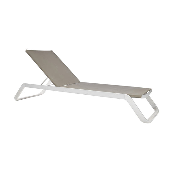 Bain de soleil Vila Ezpeleta blanc, toile taupe