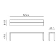 Banc Rio Alu Nardi – plan coté, dimensions