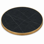 Plateau de table Capri rond – Chant laiton bakélisé