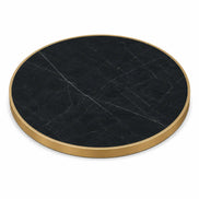 Plateau de table Capri rond – Chant laiton bakélisé
