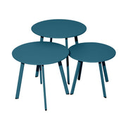 Lot de 3 tables basses Massaï Ø40, Ø45 et Ø50 cm