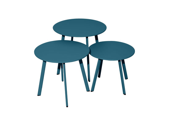 Lot de 3 tables basses Massaï Ø40, Ø45 et Ø50 cm