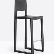 Tabouret de bar Brera 382 wengé vue de trois quarts