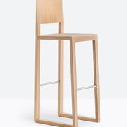 Tabouret de bar Brera 386 chêne blanchi vue de trois quarts