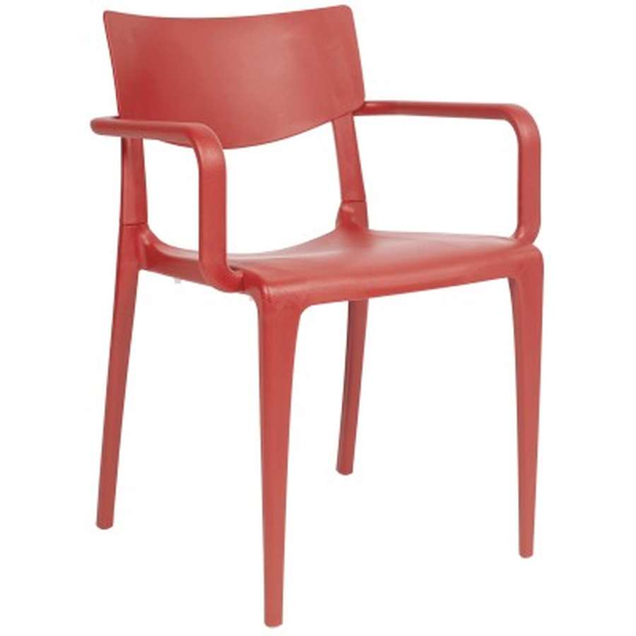 Town Armchair — fauteuil de restaurant empilable à accoudoirs en résine recyclable