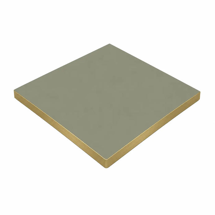 Plateau de table Capri carré – Chant PVC effet laiton