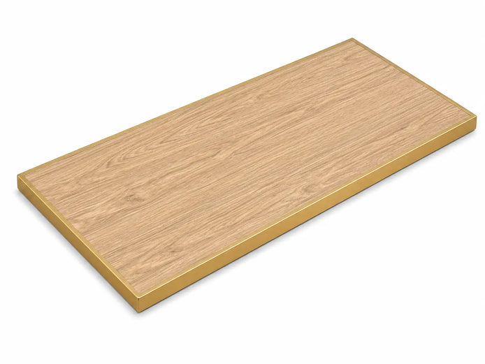 Plateau de table Capri rectangle – Chant laiton bakélisé