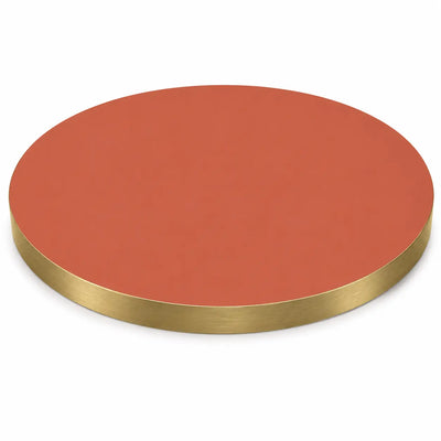 Plateau de table Capri rond – Chant PVC effet laiton