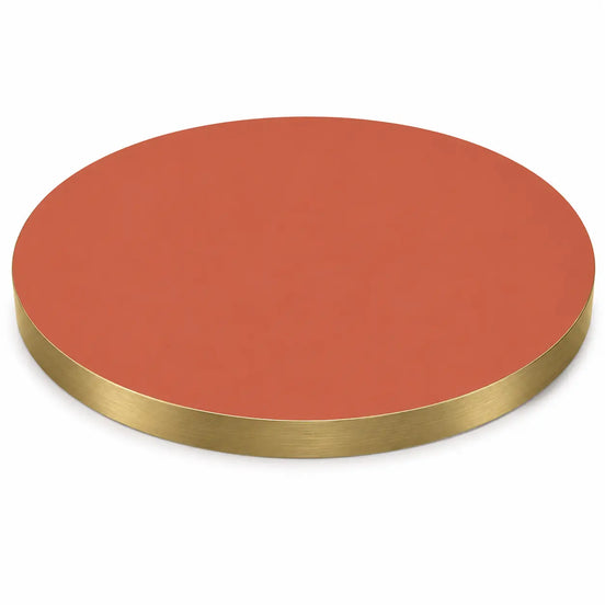 Plateau de table Capri rond – Chant PVC effet laiton