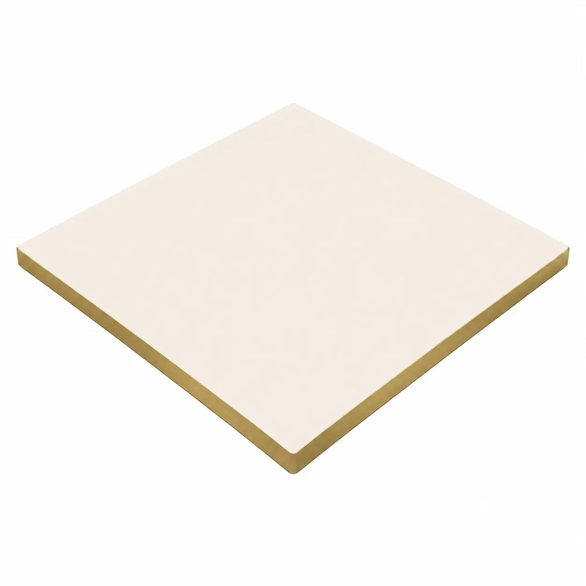 Plateau de table Capri carré – Chant PVC effet laiton