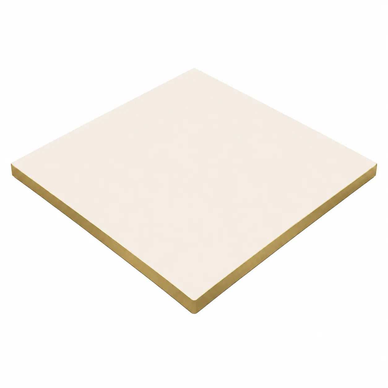 Plateau de table Capri carré – Chant PVC effet laiton