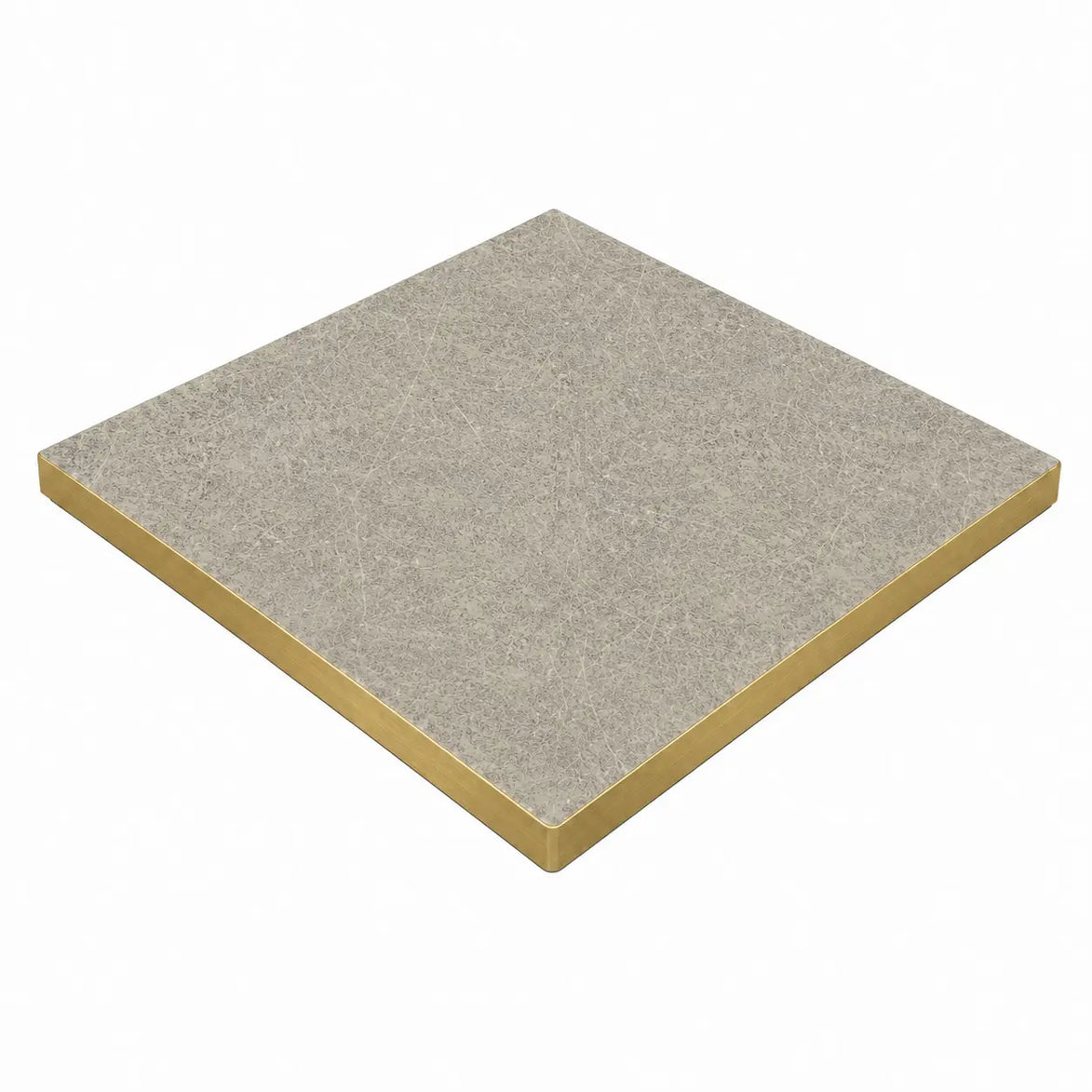 Plateau de table Capri carré – Chant PVC effet laiton