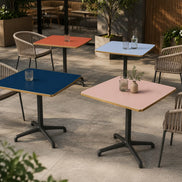 Plateau de table Capri carré – Chant laiton bakélisé