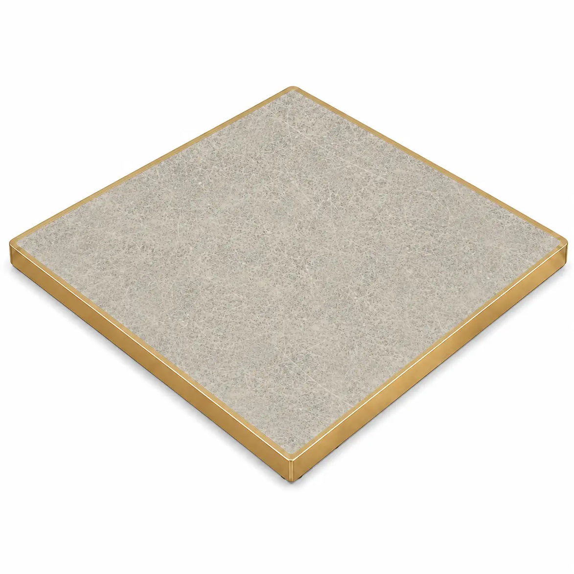 Plateau de table Capri carré – Chant laiton bakélisé