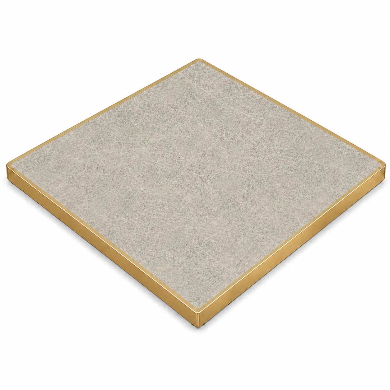 Plateau de table Capri carré – Chant laiton bakélisé