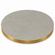 Plateau de table Capri rond – Chant PVC effet laiton
