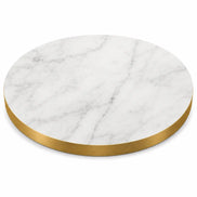 Plateau de table Capri rond – Chant PVC effet laiton