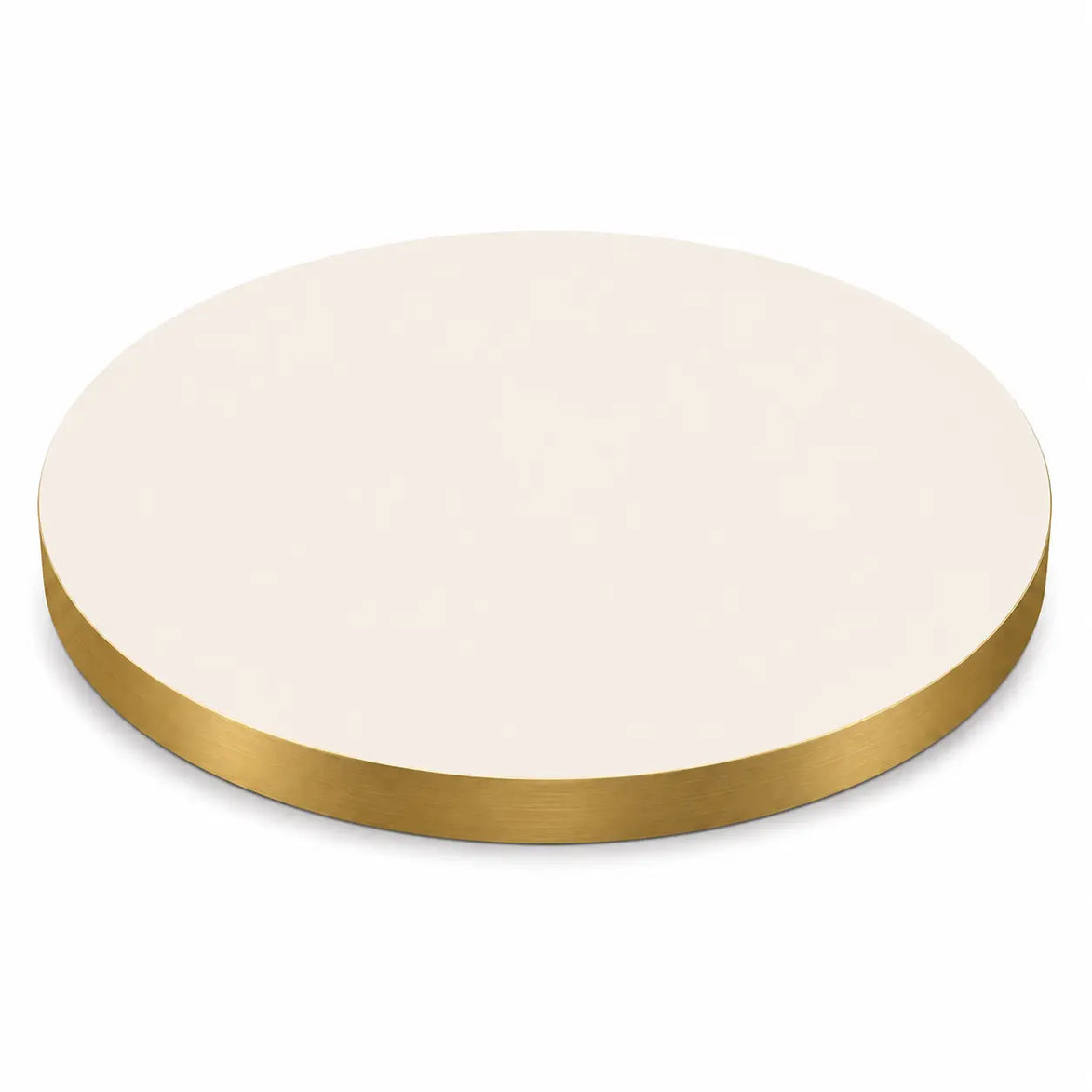 Plateau de table Capri rond – Chant PVC effet laiton