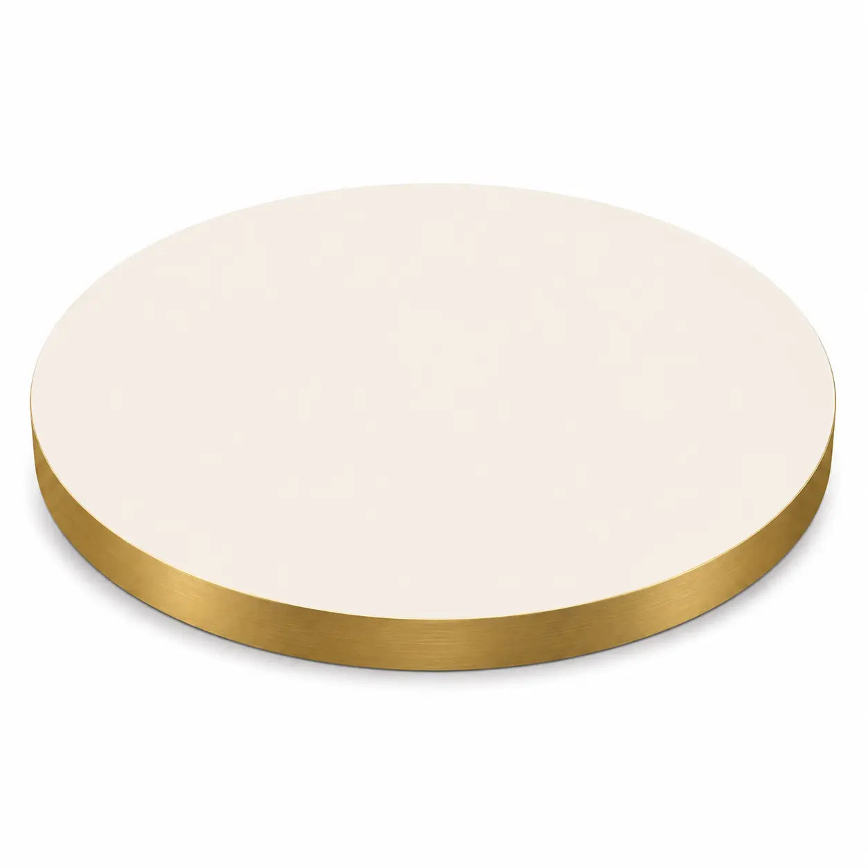 Plateau de table Capri rond – Chant PVC effet laiton