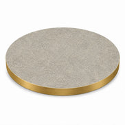 Plateau de table Capri rond – Chant PVC effet laiton