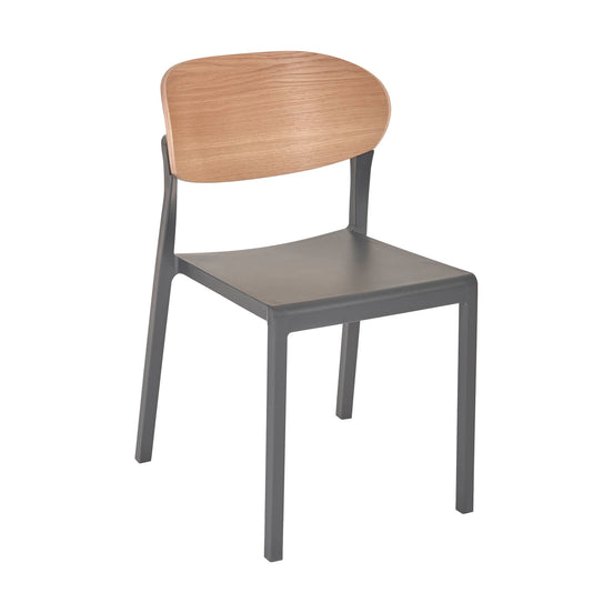 Chaise Bake Wood Ezpeleta Anthracite