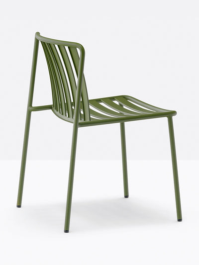 Chaise Coney vert olive vue de profil