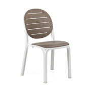 Chaise Erica Nardi – blanc et gris tourterelle