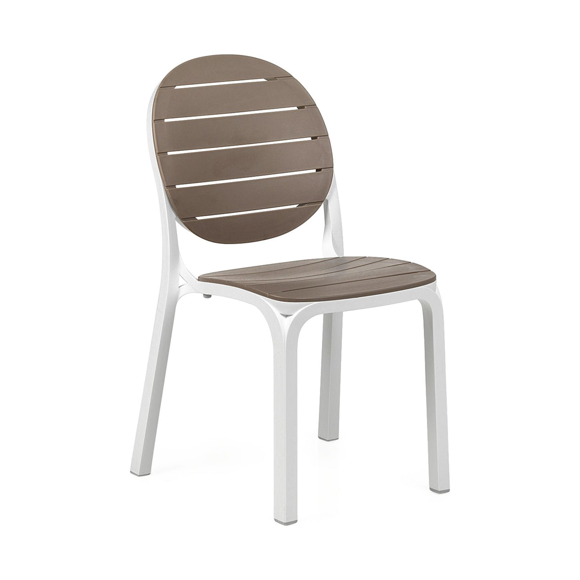 Chaise Erica Nardi – blanc et gris tourterelle