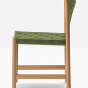 Chaise Griante vert olive vue de profil
