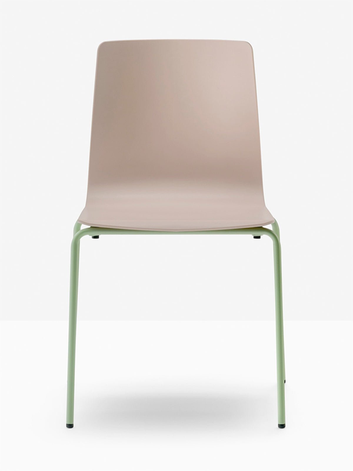 Chaise Inga Pedrali rose, structure vert sauge