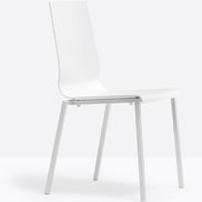 Chaise Kuadra 1101 / 1321 Pedrali, coque blanche