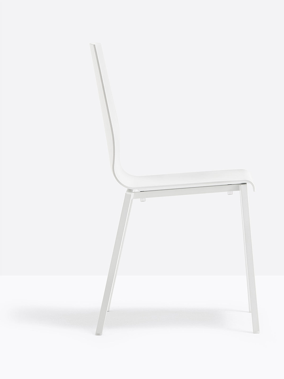 Chaise Kuadra 1101 / 1321 Pedrali, coque blanche