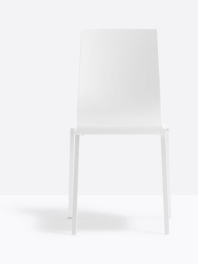 Chaise Kuadra 1101 / 1321 Pedrali, coque blanche