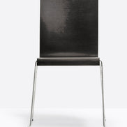 Chaise Kuadra luge 1158 / 1328 Pedrali, bois noir