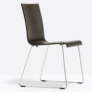 Chaise Kuadra luge 1158 / 1328 Pedrali, bois wengé