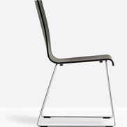 Chaise Kuadra luge 1158 / 1328 Pedrali, bois wengé