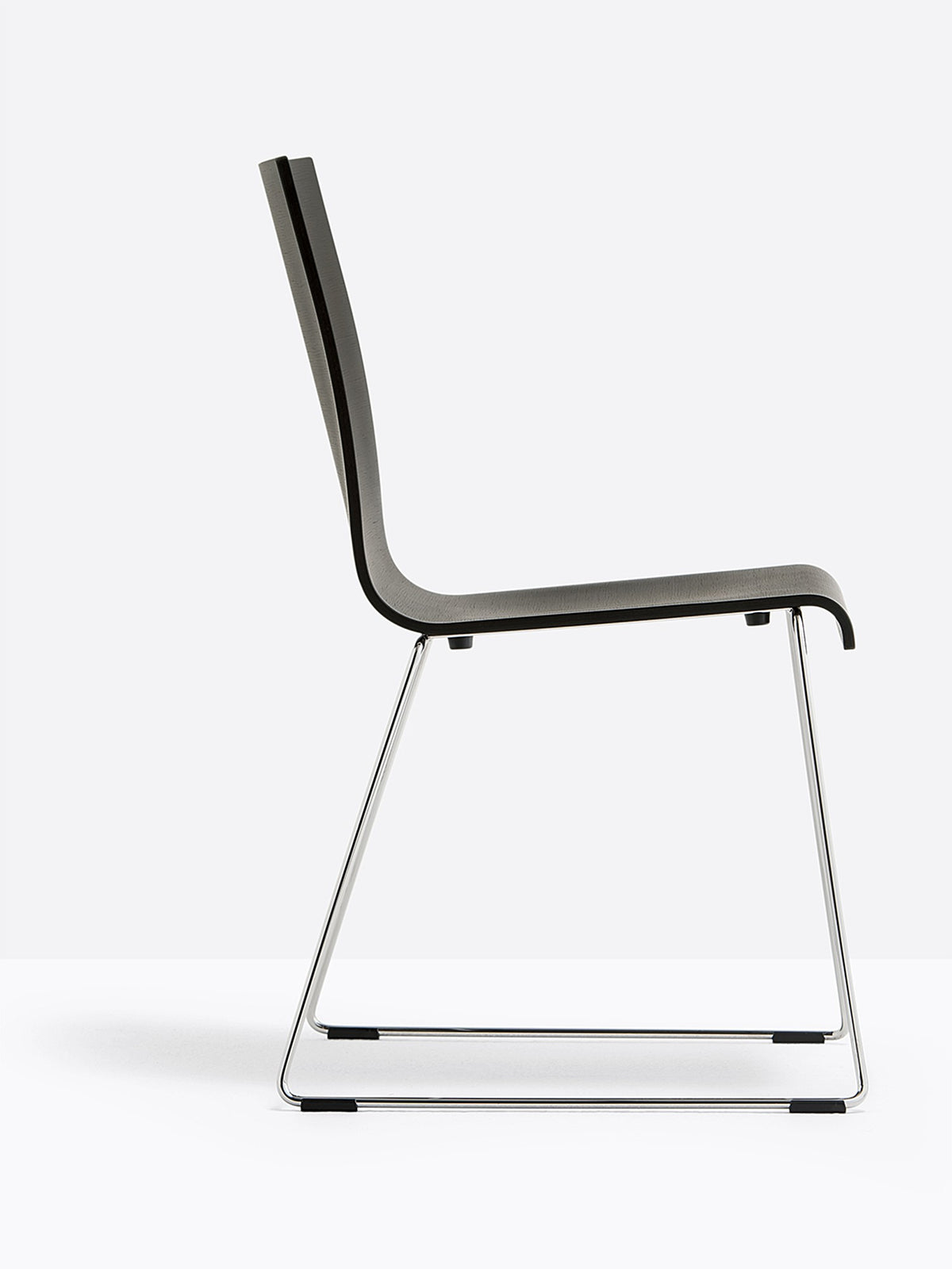 Chaise Kuadra luge 1158 / 1328 Pedrali, bois wengé